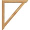 Ekena Millwork Traditional Slat Rough Sawn Bracket w/ Offset Brace, Western Red Cedar, 6"W x 42"D x 48"H BKT0604X42X48TRA06RWR - alternate 3